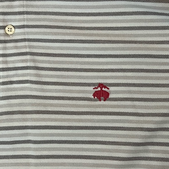 Brooks Brothers 100% Cotton Striped Polo Shirt. Large. - Picture 2 of 5